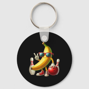 Llavero Bynana Sungles Jugando Bowling Funny Fruit Sport P