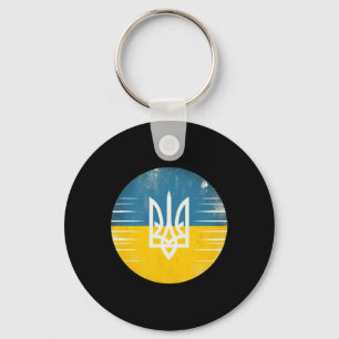 Llavero Bynner vintage ucraniano abanico bandera de Ucrani