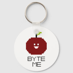 Llavero Byte de 8 bits yo arte lindo del pixel de Apple