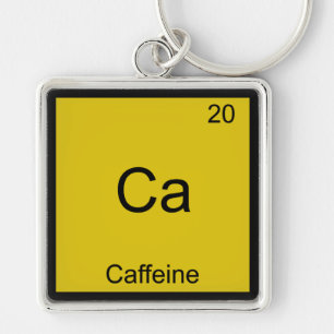 Llavero Ca - Caffeine Funny Chemistry Element Symbol Tee