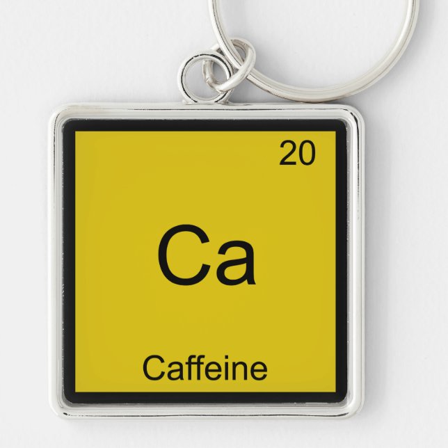 Llavero Ca - Caffeine Funny Chemistry Element Symbol Tee (Frente)