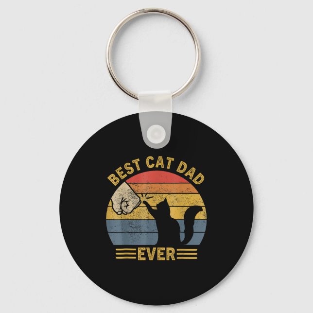 Llavero Ca Men Cat Dad Ever Funny Cat Lover Gift  (Anverso)