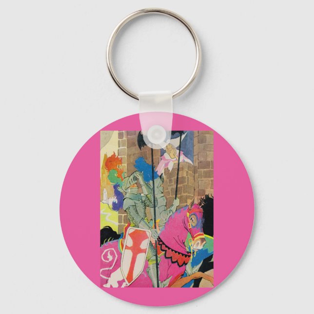 Llavero caballero medieval a caballo (Anverso)