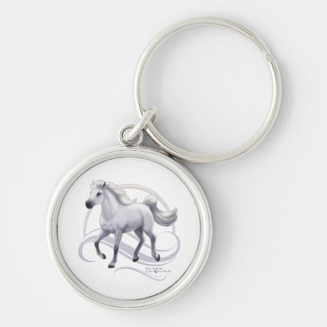 Llavero Caballo Arábigo Gris (Frente)