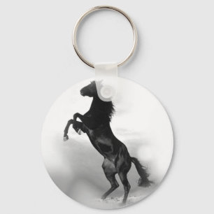 Llavero Caballo blanco negro