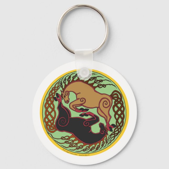 Llavero caballo celta yin yang (Anverso)