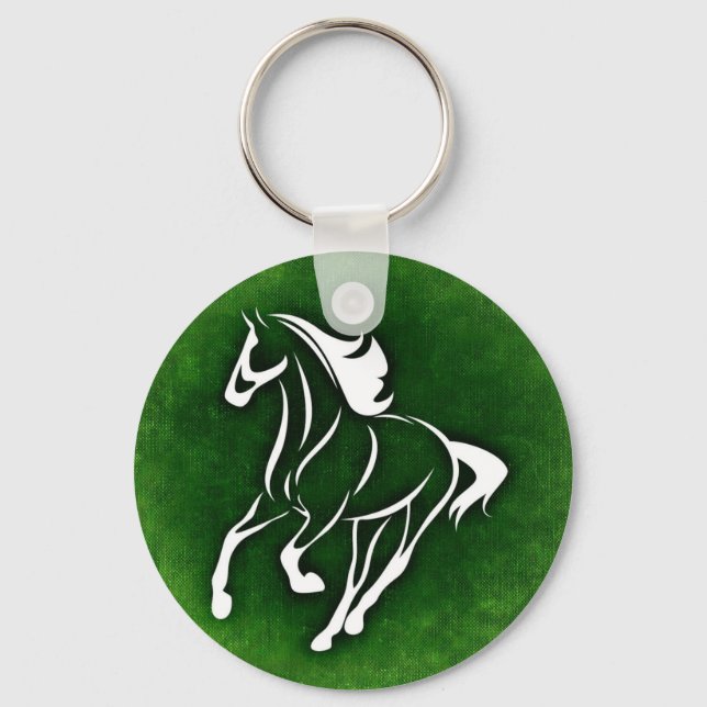 Llavero Caballo con fondo verde (Anverso)