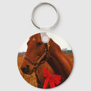 Llavero Caballo con lazo rojo