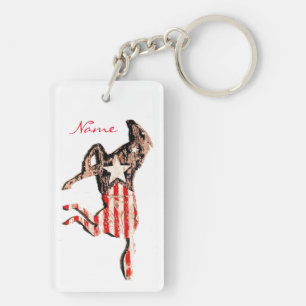 Llavero Caballo de Bandera Americana Corriendo Thunder_Cov