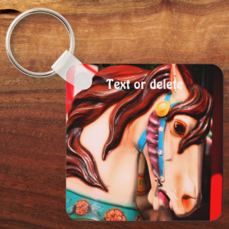 Llavero Caballo de carrusel de acero silencioso personaliz