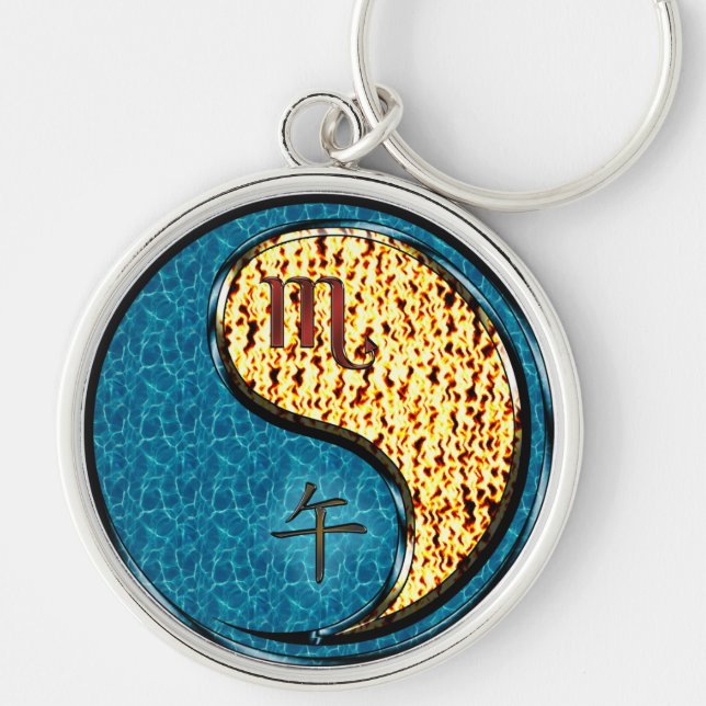 Llavero Caballo de Escorpio y Fuego (Frente)