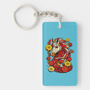 Llavero Caballo de Fuego Rojo – Zodiaco Chino 2026