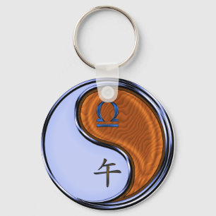 Llavero Caballo de Libra y Madera