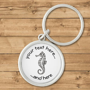 Llavero Caballo de mar negro