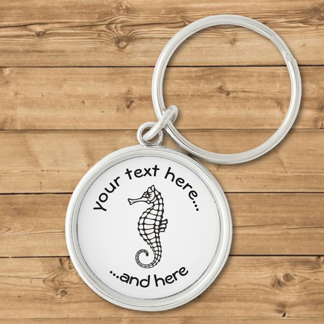 Llavero Caballo de mar negro (Subido por el creador)