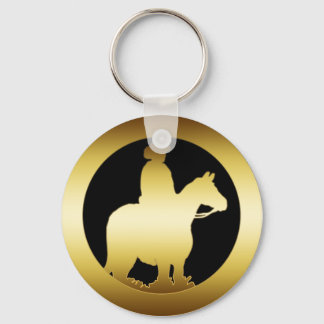 LLAVERO CABALLO DE ORO Y RIDER