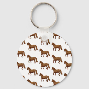 Llavero Caballo de pintura de color marrón pony de Chincot