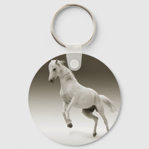 Llavero Caballo de yegua blanca ecuestre