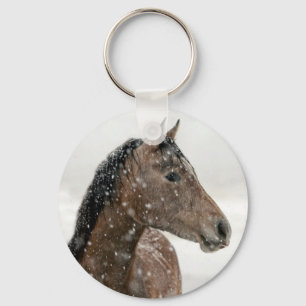 Llavero Caballo en invierno