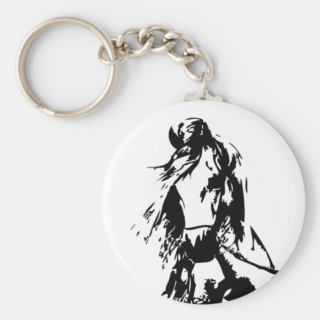 Llavero Caballo en la cadena de teclas del botón de freno (Frente)