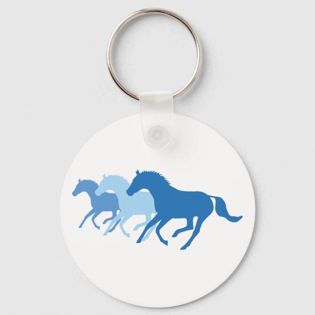Llavero Caballo en marcha (azul) (Anverso)