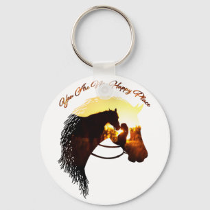 Llavero Caballo, eres mi lugar feliz, hembra amante del ca