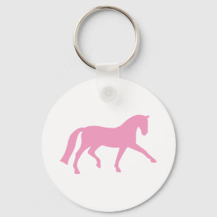 Llavero Caballo extendido del Dressage del trote (rosa)