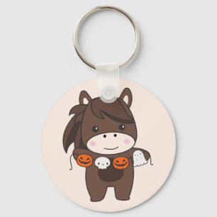 Llavero Caballo Feliz Halloween Calabaza Bat Costume Keych