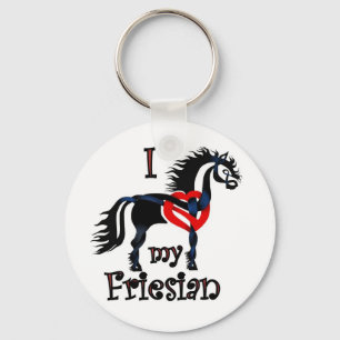 Llavero caballo frisio, diseño céltico