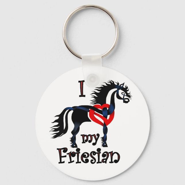 Llavero caballo frisio, diseño céltico (Anverso)