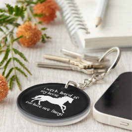 Llavero Caballo Inspirador Trabajo duro a caballo