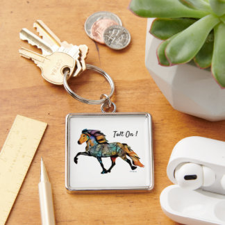 Llavero Caballo islandés Pop Art
