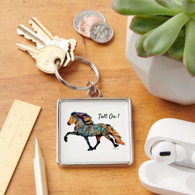 Llavero Caballo islandés Pop Art (Escritorio )