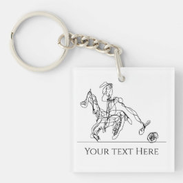 Llavero Caballo moderno de jugador de polo