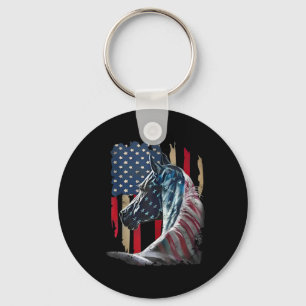 Llavero Caballo Patriótico Bandera Estadounidense Caballo