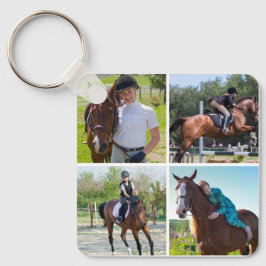 Llavero Caballo personalizado 5 fotos Collage Keepsake ecu