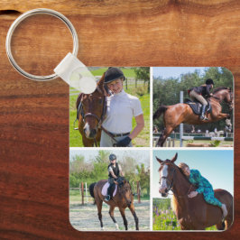 Llavero Caballo personalizado 5 fotos Collage Keepsake ecu