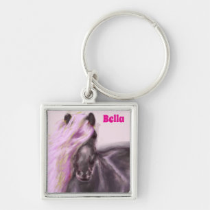 Llavero Caballo Personalizado En Tonos Lilac