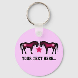 Llavero Caballo Personalizado Rosa Girly