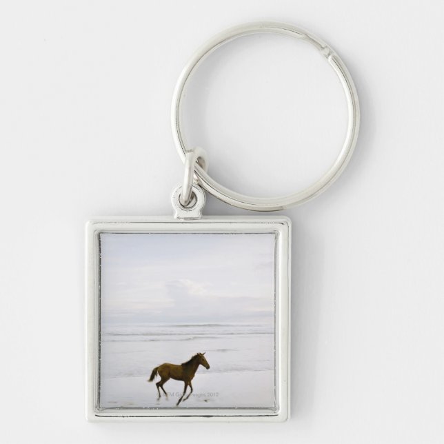 Llavero Caballo que corre en la playa (Frente)
