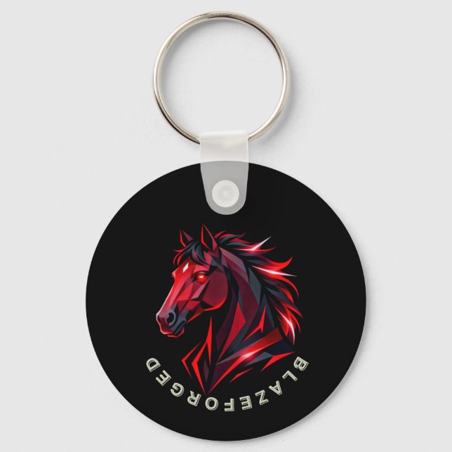 Llavero Caballo Rojo BlazeForge (Anverso)