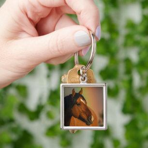 Llavero Caballo Salvaje, Luz Dorada y Arcoíris
