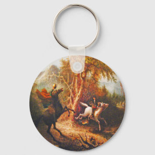 Llavero Caballo sin cabeza persiguiendo a Ichabod Crane