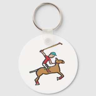 Llavero Caballo y Jinete Jugando Polo