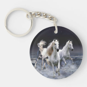 Llavero Caballos corriendo lanzando almohada