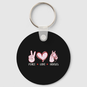 Llavero Caballos de amor por la paz para hombres mujeres r