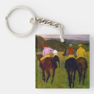 Llavero Caballos de carreras Edgar Degas en Longchamp
