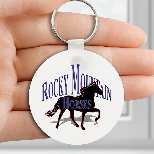 Llavero Caballos de Montaña Rocosa - Personalízalo (Rocky Mountain Horses - Personalize It Keychain)