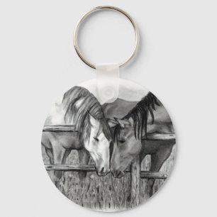 LLAVERO CABALLOS ENAMORADOS: REALISMO PENCIL