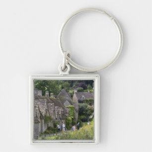 Llavero cabañas de piedra de Cotswold en el pueblo de